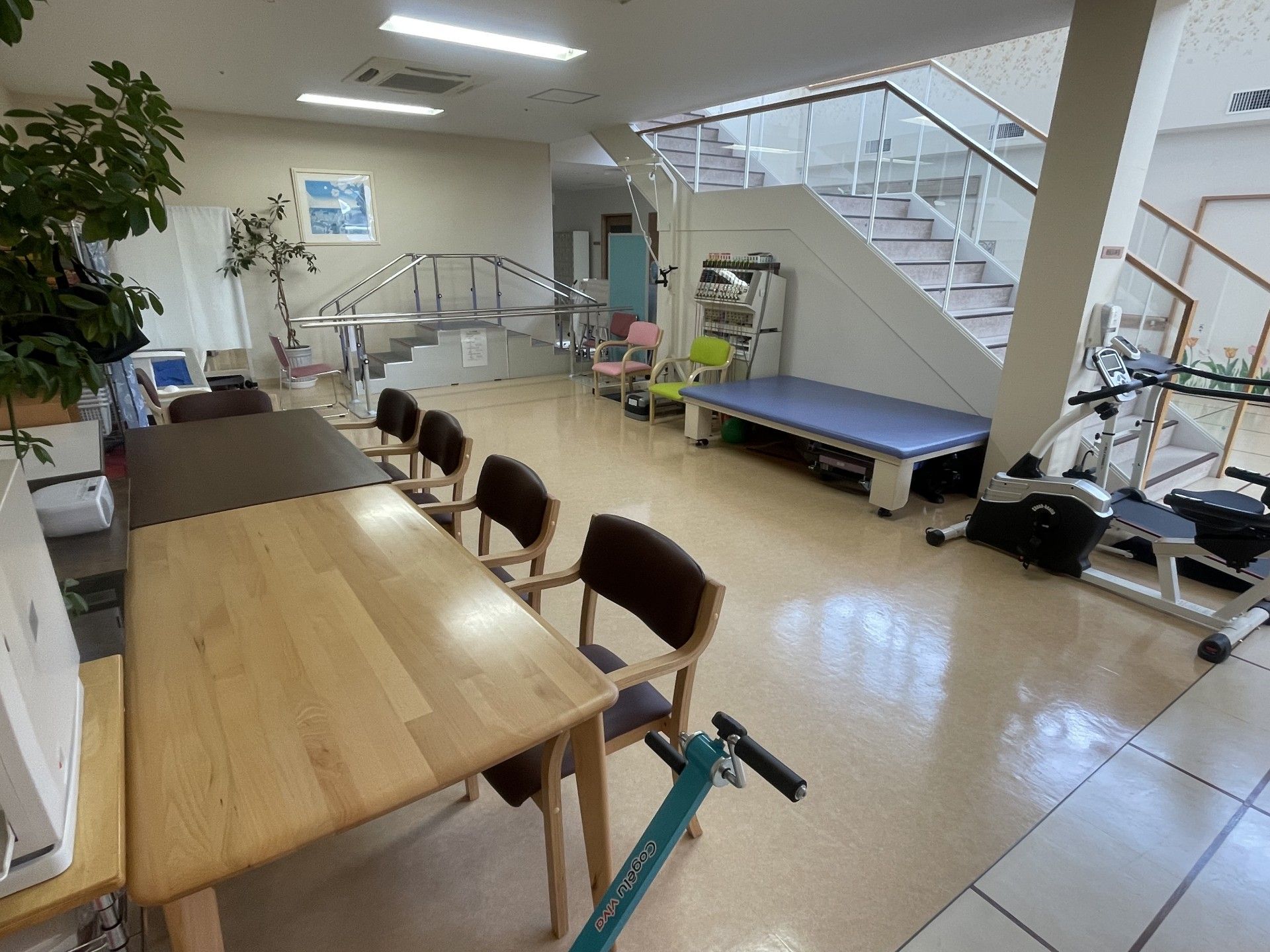 リハビリ用具が揃う空間