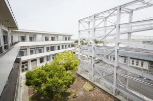 広々とした施設の中庭