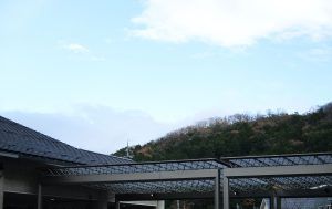 屋根付きの通路