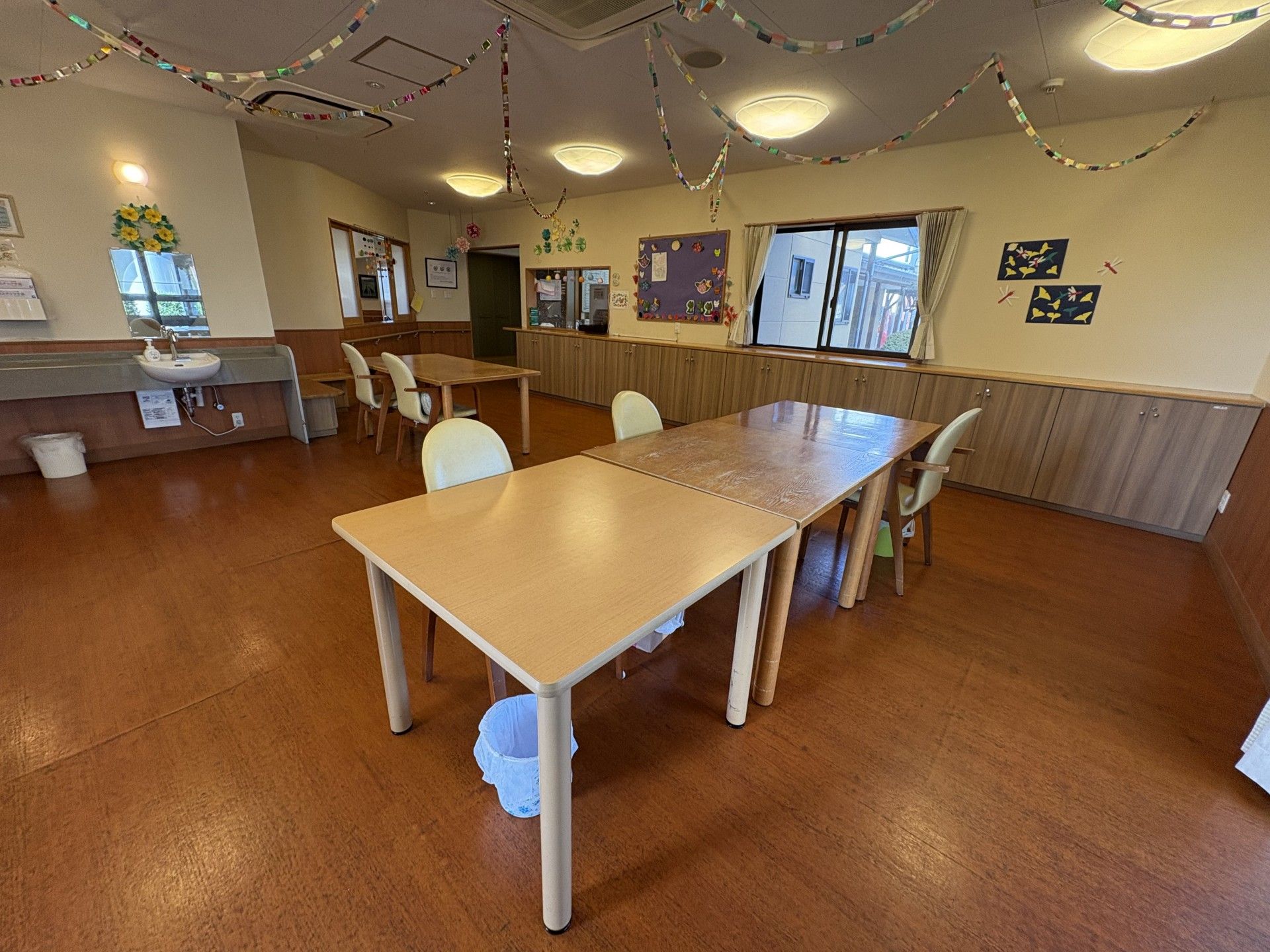 明るい共有スペース