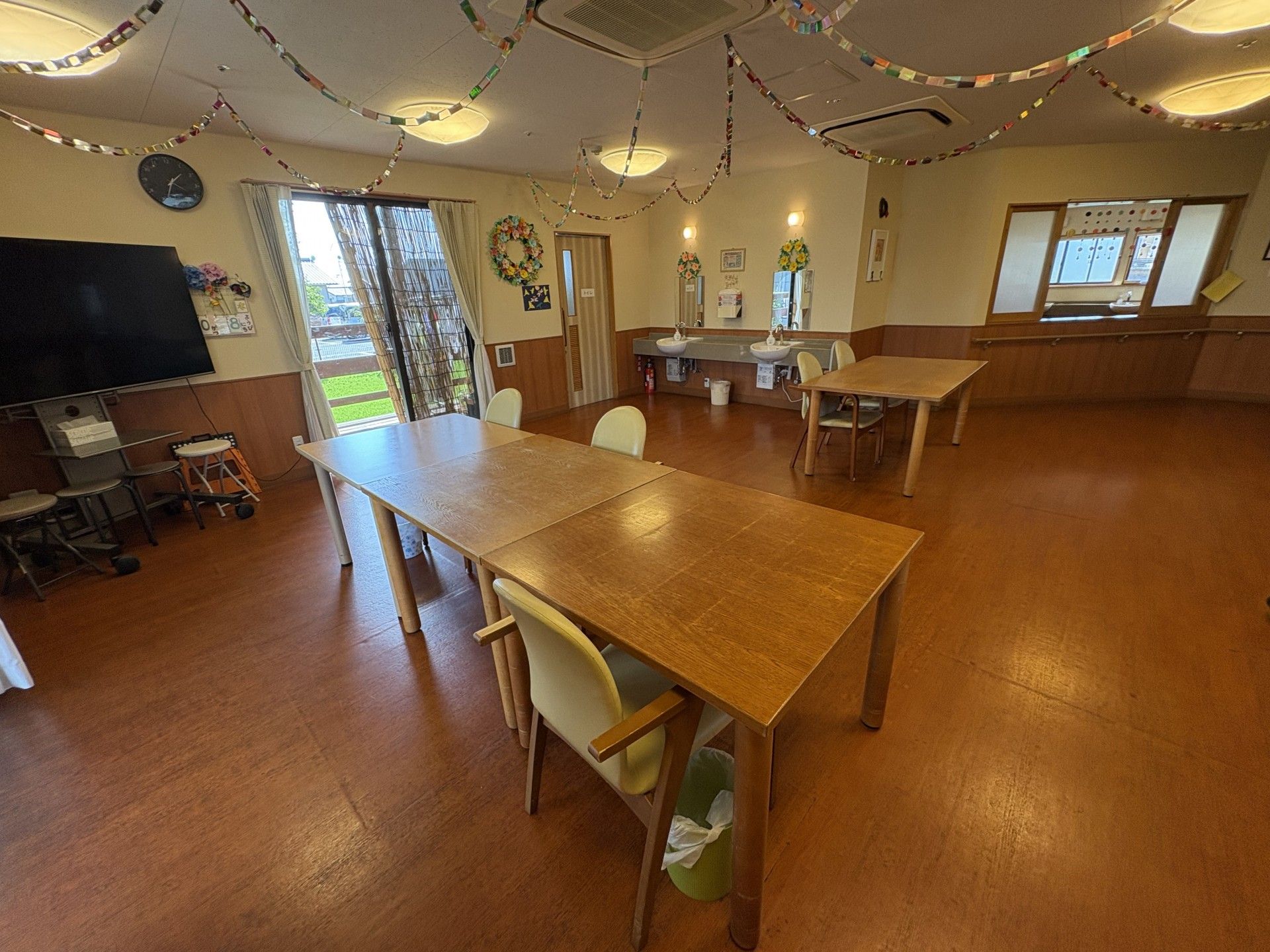 明るい共有スペース