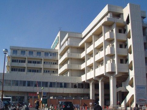 白い外壁のマンション風の大きな建物で、ベランダや屋外階段が設置されている。１階の各所に駐車場があり、車での利便性も高い。