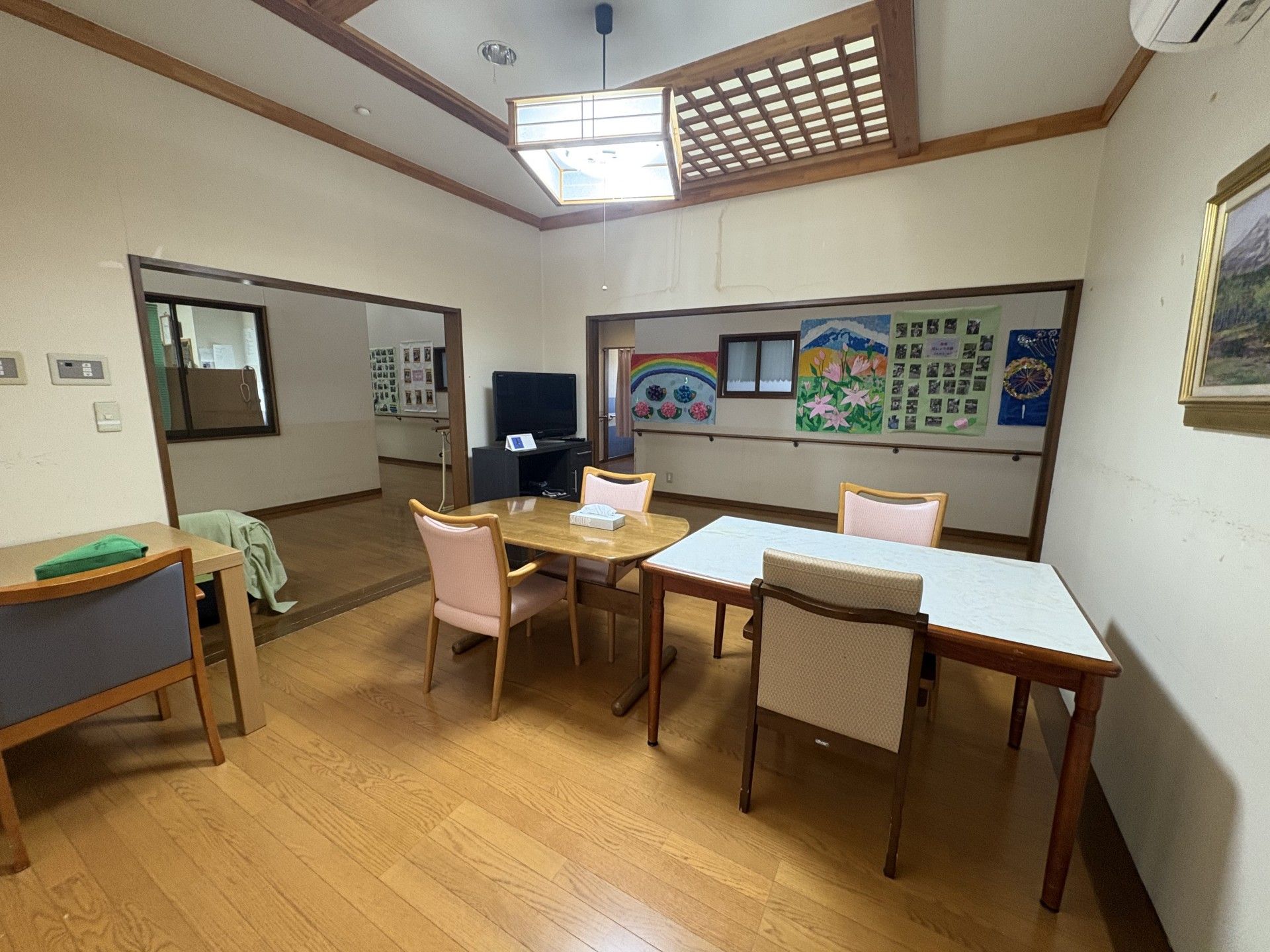 明るい共有スペース