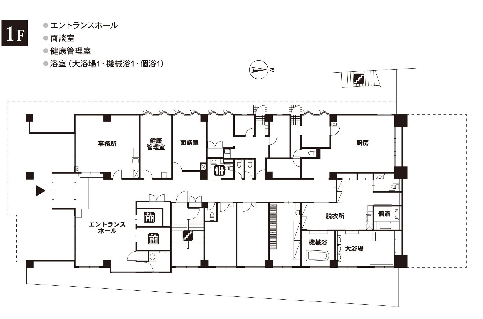 ライフコミューン百合ヶ丘の1Ｆのフロアマップ