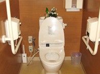 手すり付きのトイレ