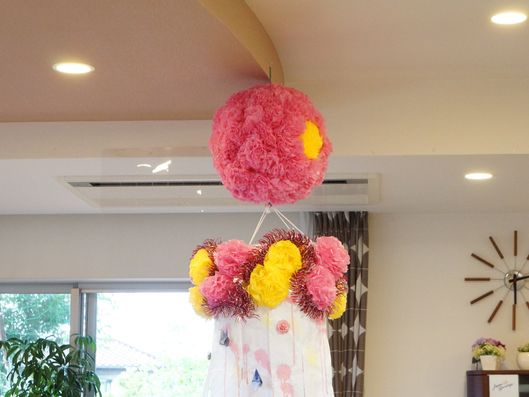 共有スペースを彩る手作り飾り