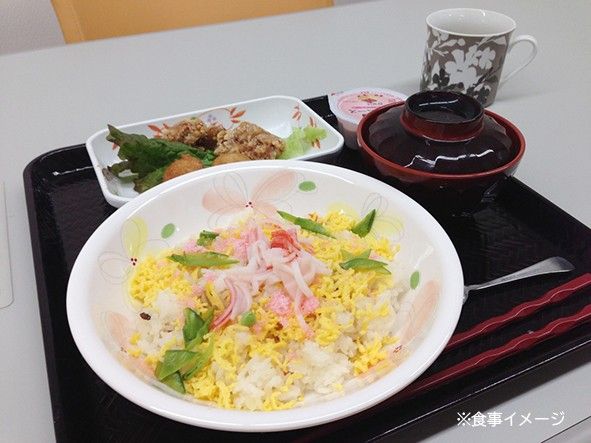 栄養満点の食事提供