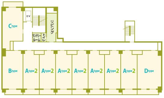 フェリーチェさくだいらの2Ｆのフロアマップ