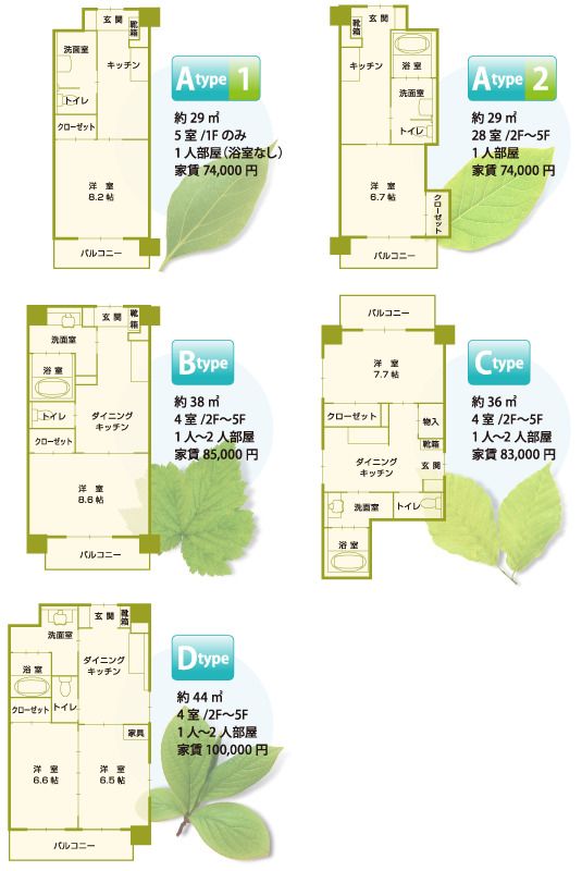 フェリーチェさくだいらの間取りの間取り図