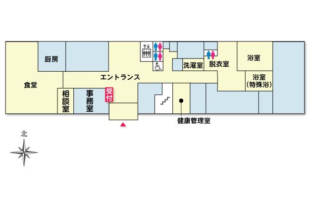 ツクイ・サンシャイン古河あかやまの1Ｆのフロアマップ