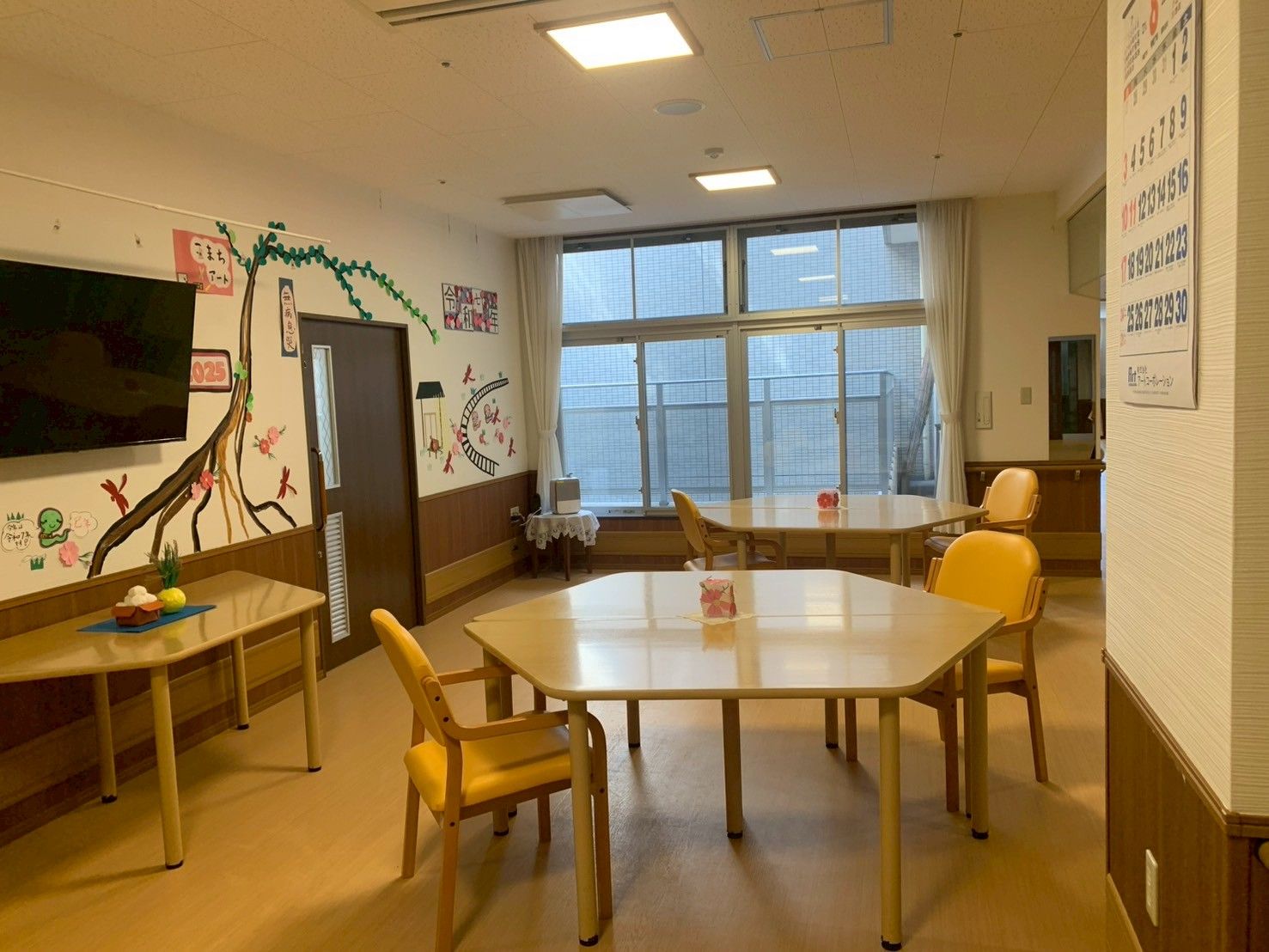 明るい共有スペース