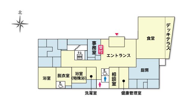 ツクイ・サンシャイン吉川の1Ｆのフロアマップ