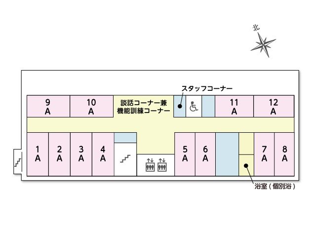 ツクイ・サンシャイン横浜戸塚の5Ｆのフロアマップ