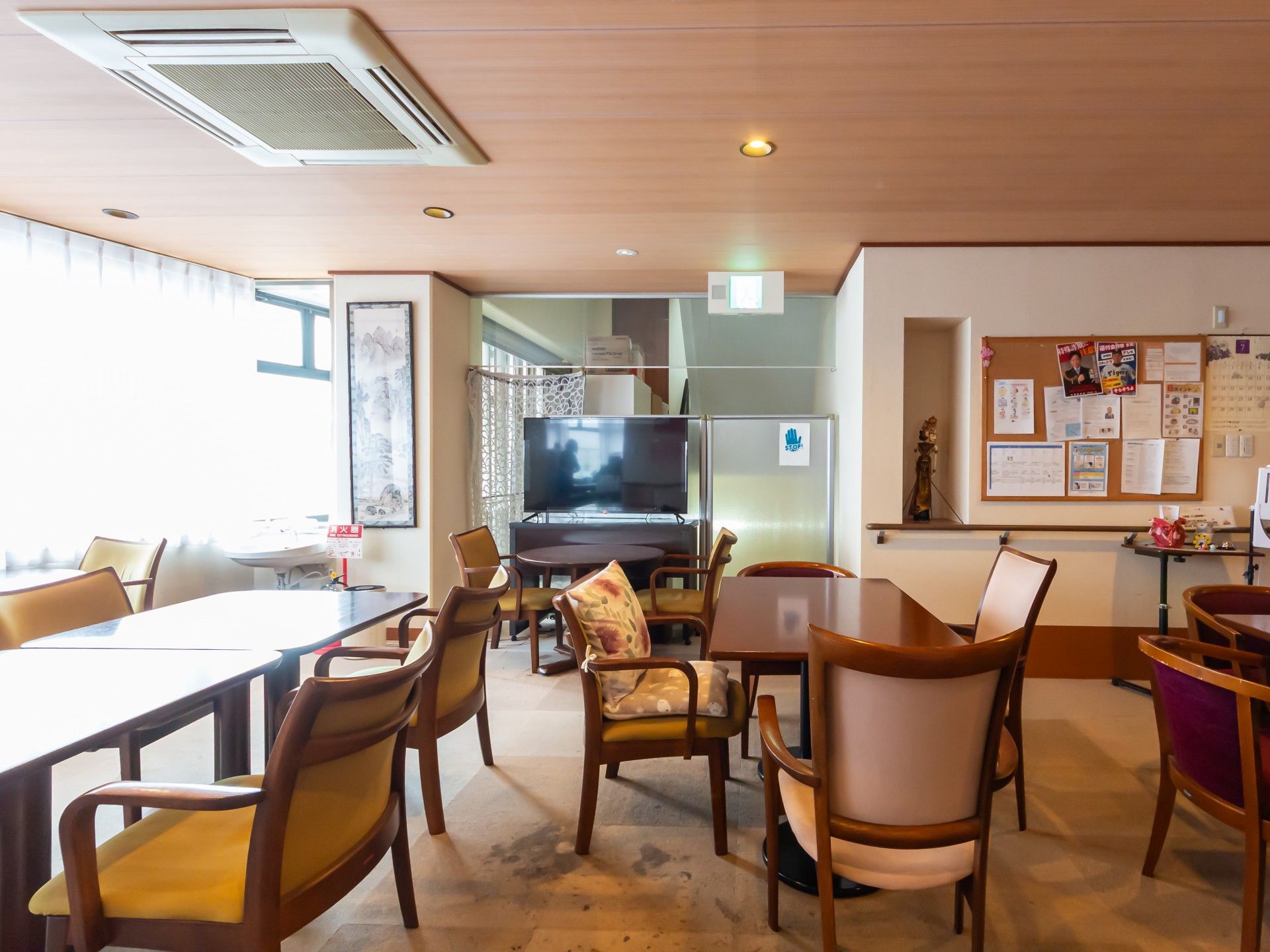 明るい共有スペース