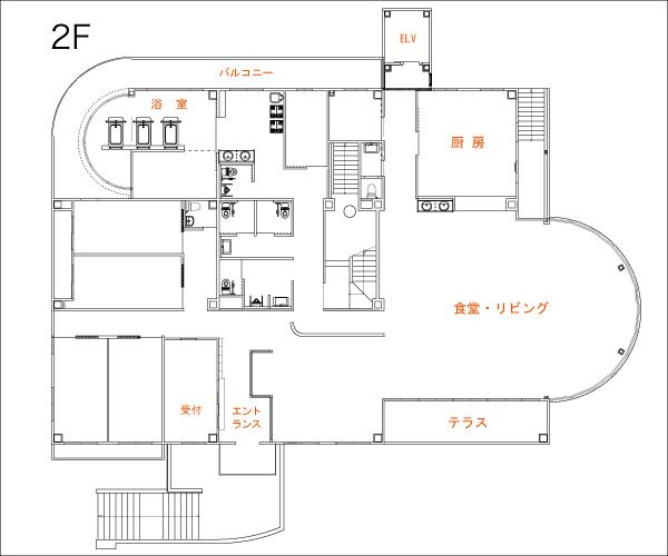 モルセラ成田の2Ｆのフロアマップ