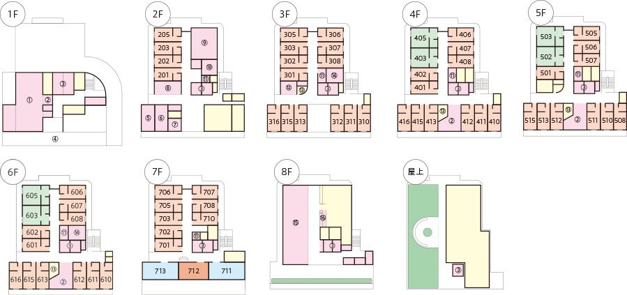 サニーステージ横濱吉野町のフロアマップのフロアマップ
