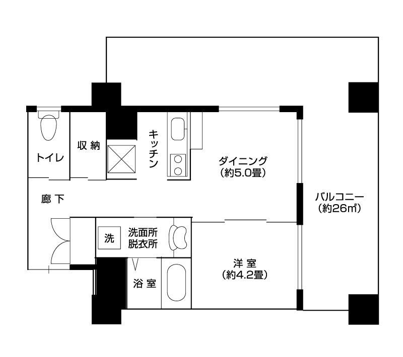 ドーミー中野江古田のＣタイプ（自立居室）の間取り図