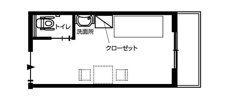 ドーミー戸田公園LeviのAタイプの間取り図
