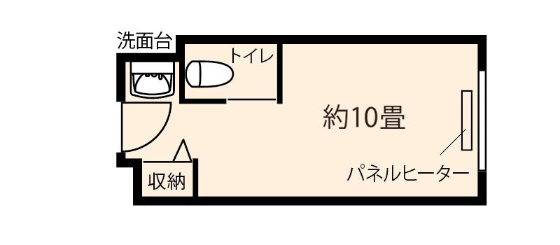 ドーミー琴似LeviのＣ1タイプの間取り図