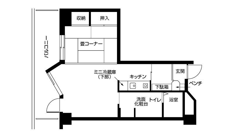 ドーミー城北公園のＣタイプの間取り図