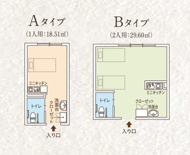 ココファン伊勢原の居室の間取り図