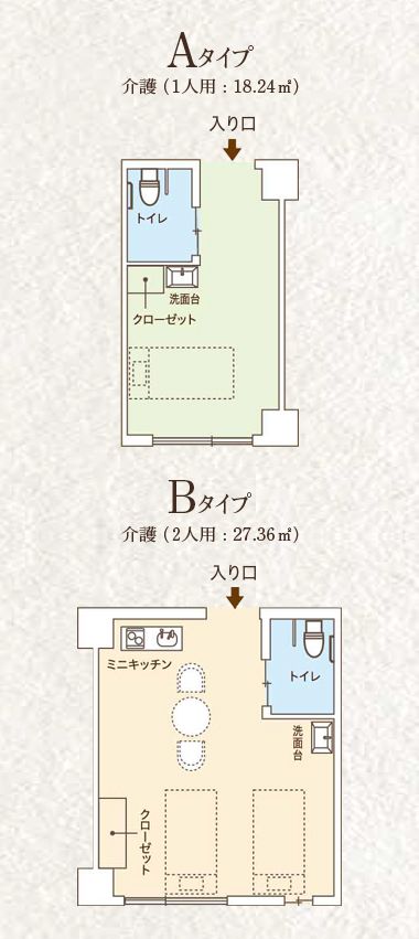 ココファン新座石神の居室の間取り図
