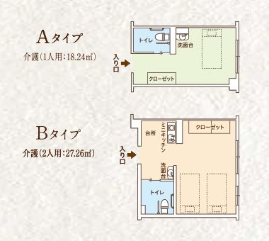 ココファン高坂の居室の間取り図