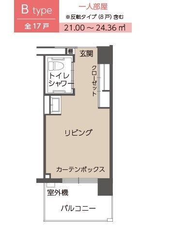 コンシェール阿倍野のＢtypeの間取り図