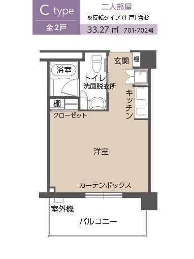 コンシェール阿倍野のＣtypeの間取り図