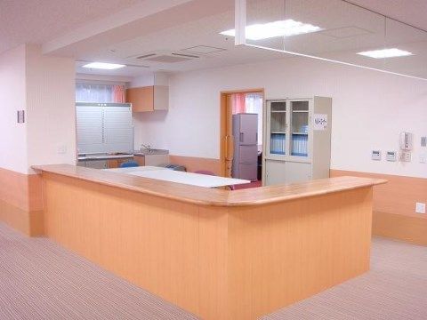 ベストライフ玉川学園のヘルパーステーション。常時こちらにスタッフがいますので、お困りになられたら一声おかけください。