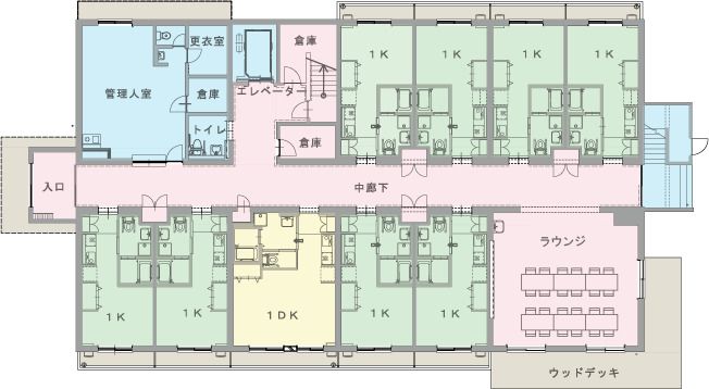 リーシェ亀田中島のフロアマップのフロアマップ