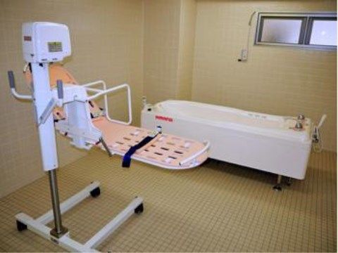 ベストライフ大阪あびこの機械浴室。今までのご負担を減らしていただける環境を整えております。
