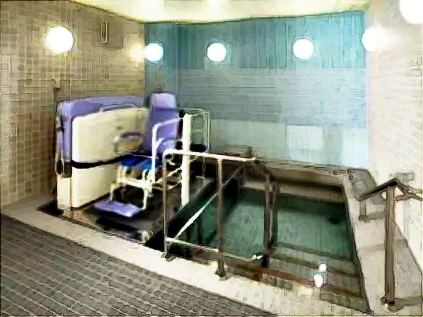 介護度の高い方にも対応できる入浴装置を完備しているので、入居者様に安心して入浴を楽しんでもらうことができる。