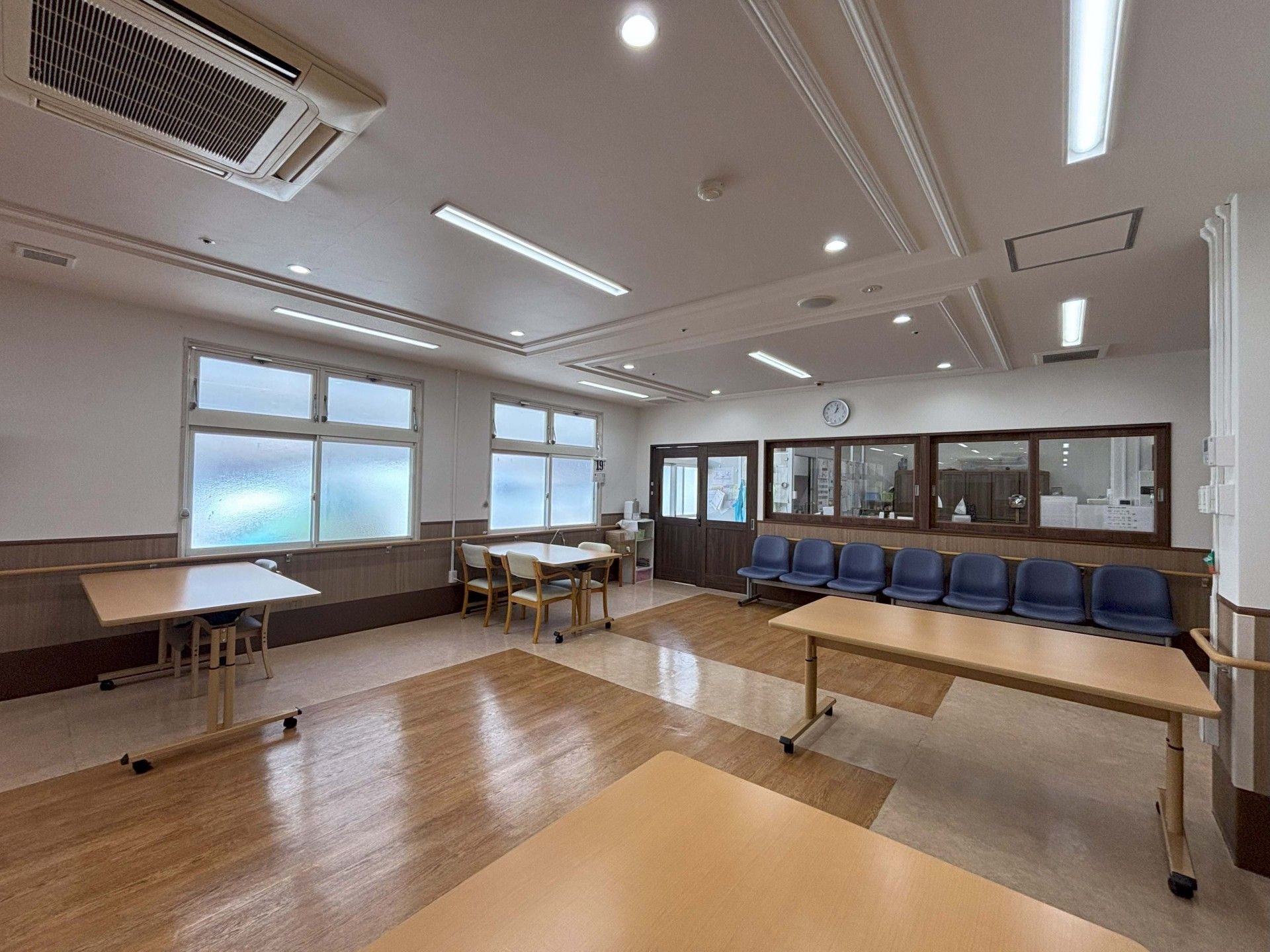 明るい共有スペース