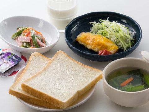 「ヴィラフローラ南円山」朝食（洋食）。朝食は和食型と洋食型をご用意しています。