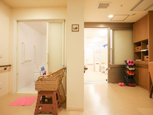 ゆったりした空間の脱衣場