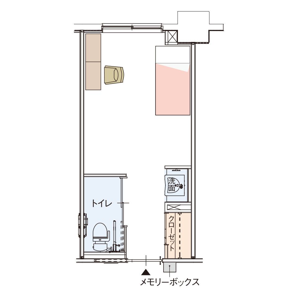 グッドタイム リビング 調布のお一人さまタイプの間取り図