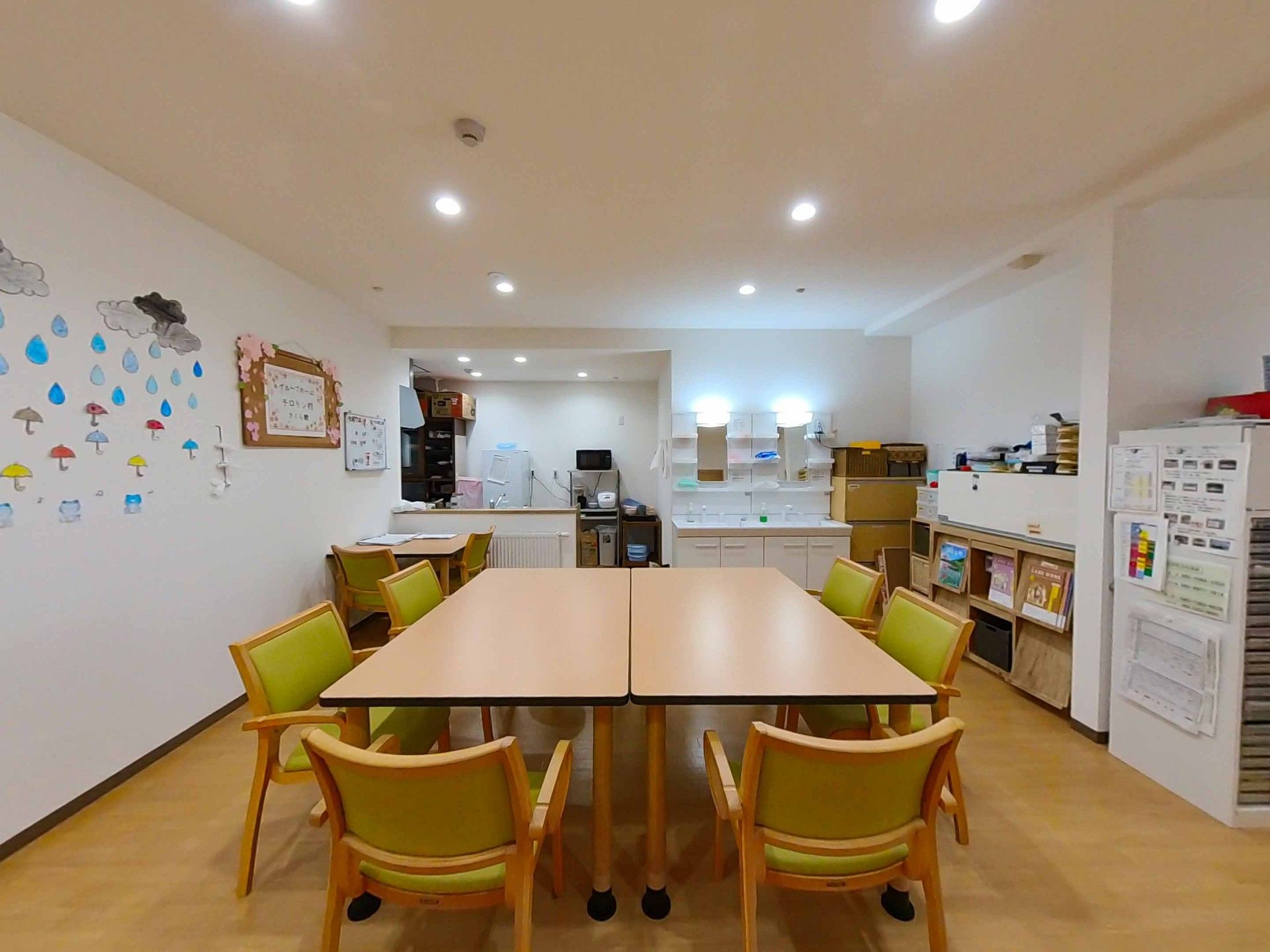 明るい共有スペース