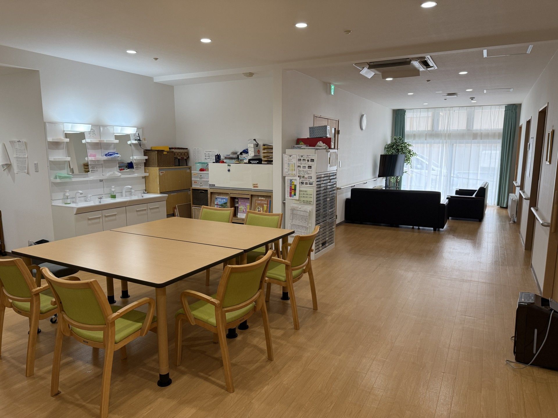 明るい共有スペース