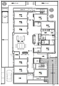 グループホーム 北海ハウス北郷の1階のフロアマップ