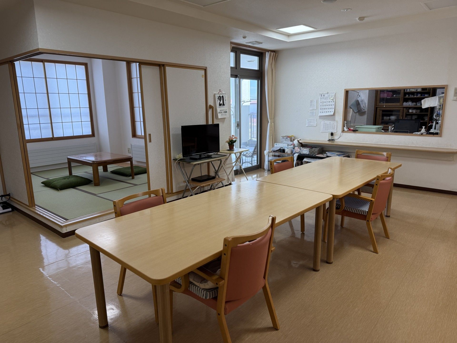 和室付きの広い部屋