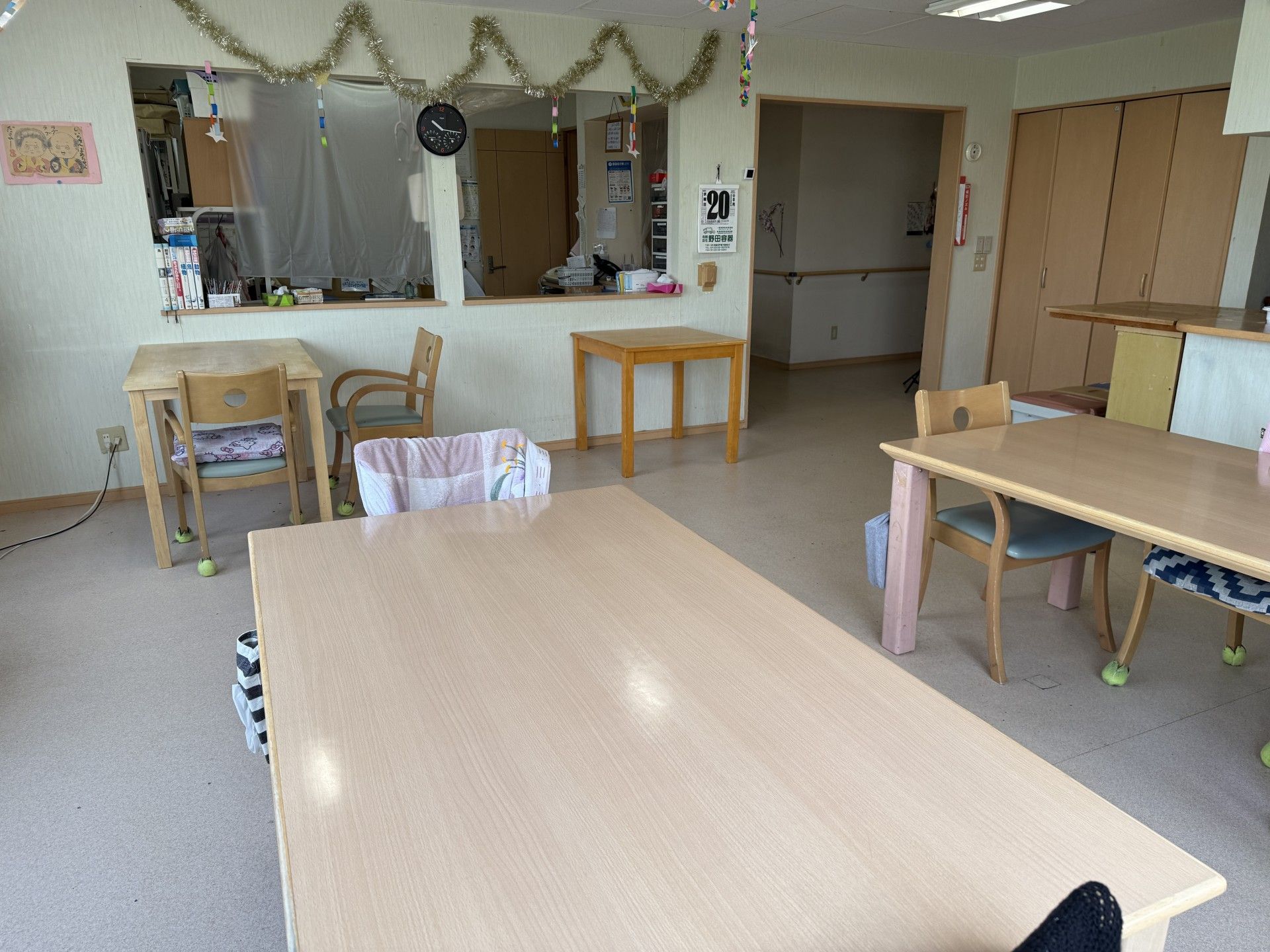 明るい共有スペース