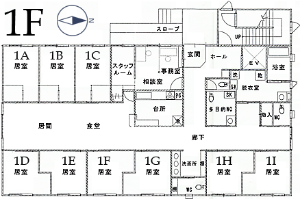 1階の間取り図