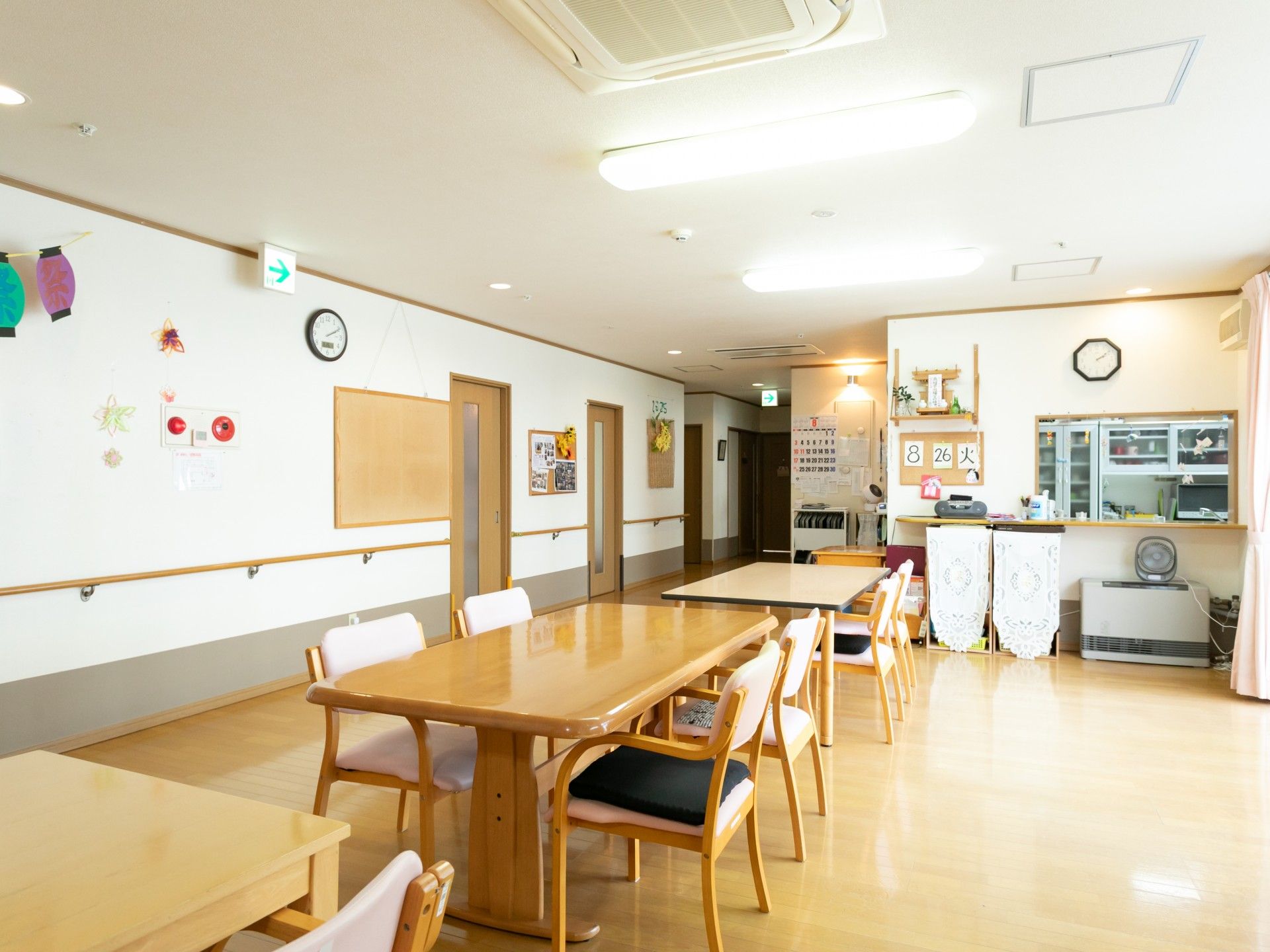 明るい共有スペース