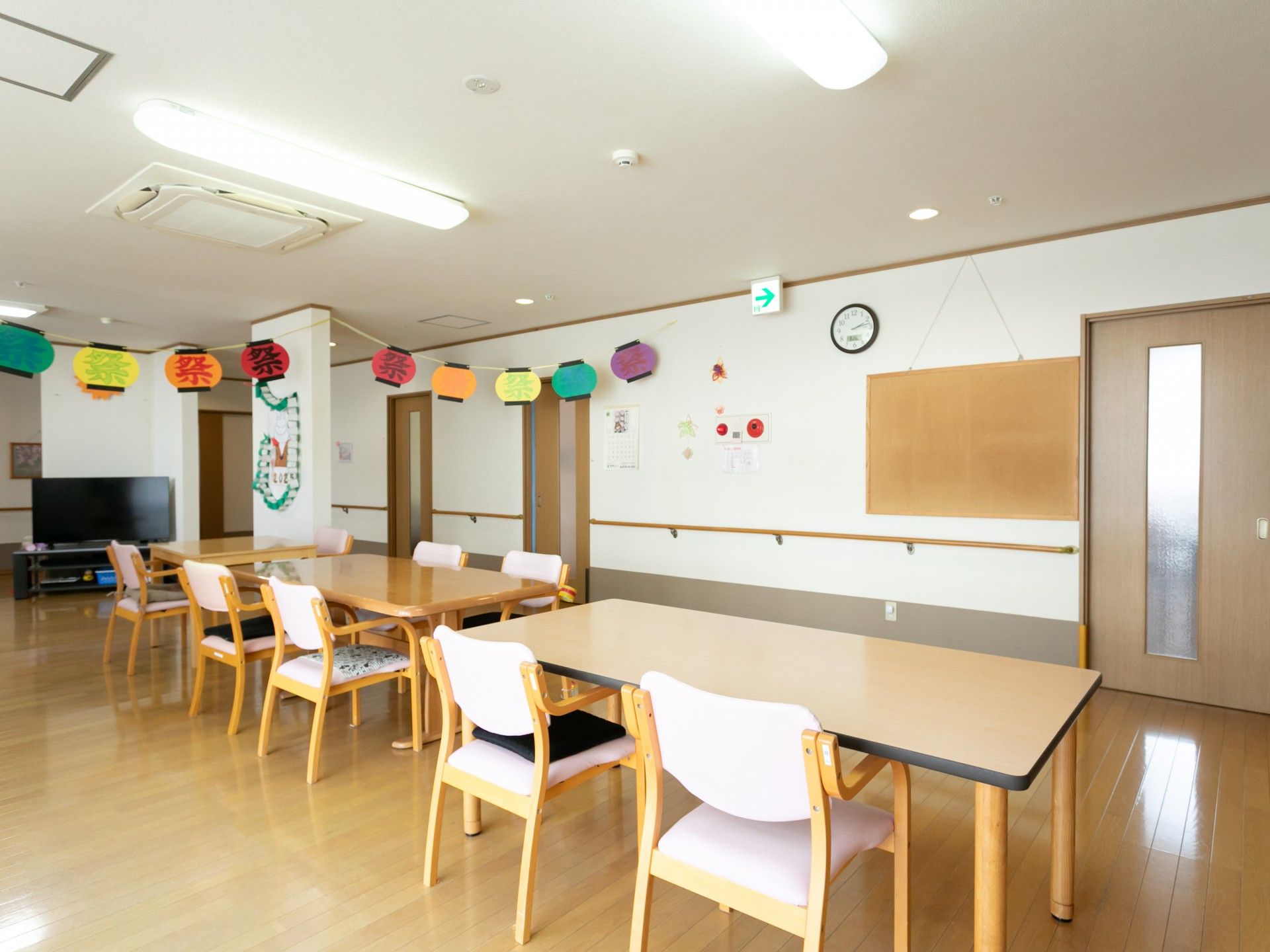明るい共有スペース