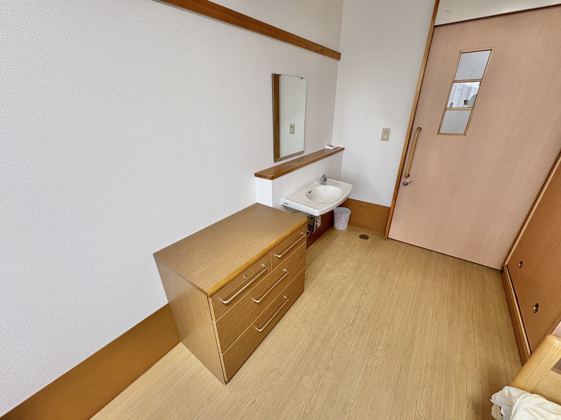 洗面台と収納のある部屋