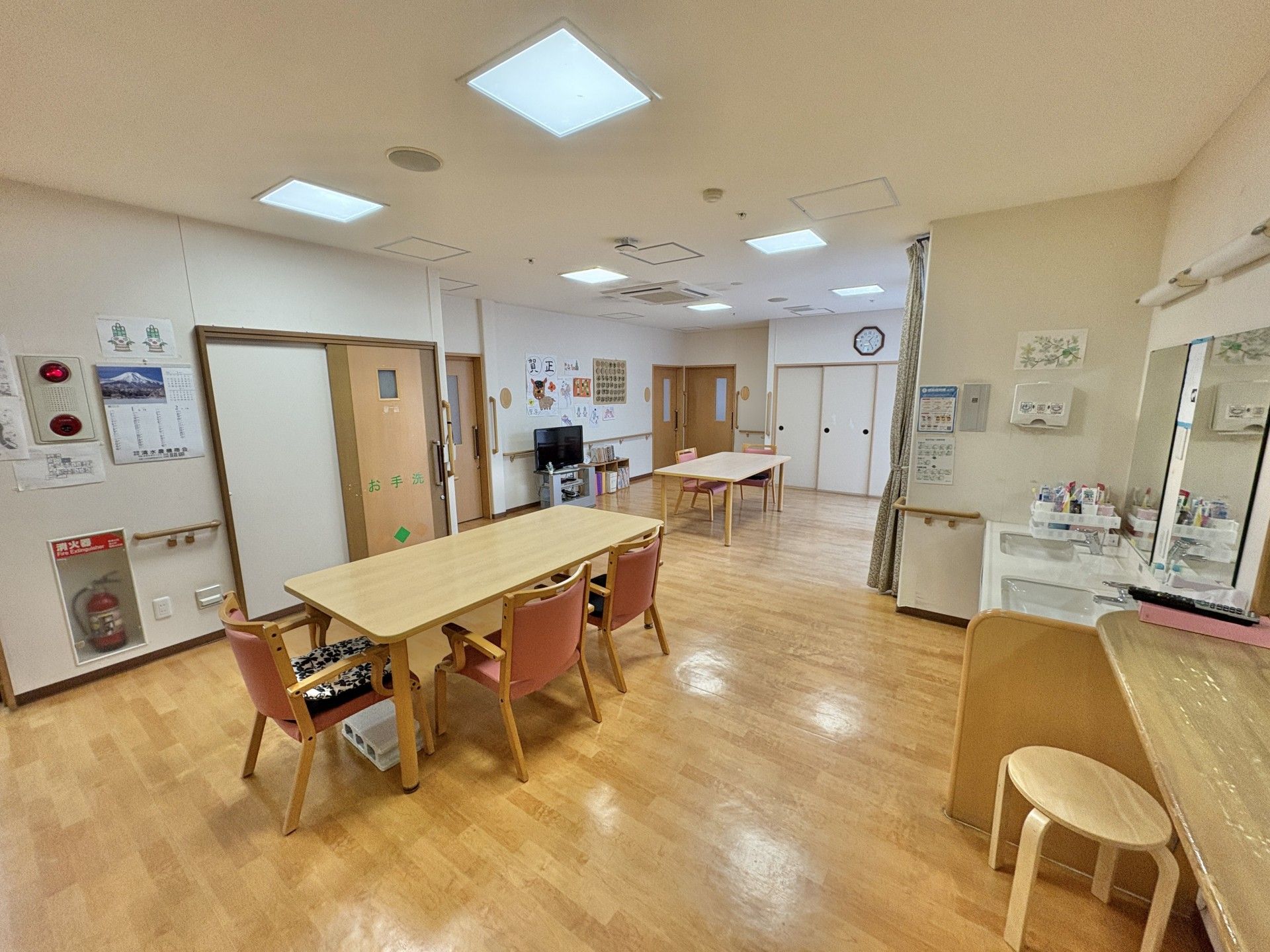 明るい共有スペース