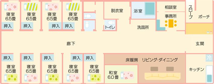 グループホーム さくら・さくらのフロアマップ1のフロアマップ