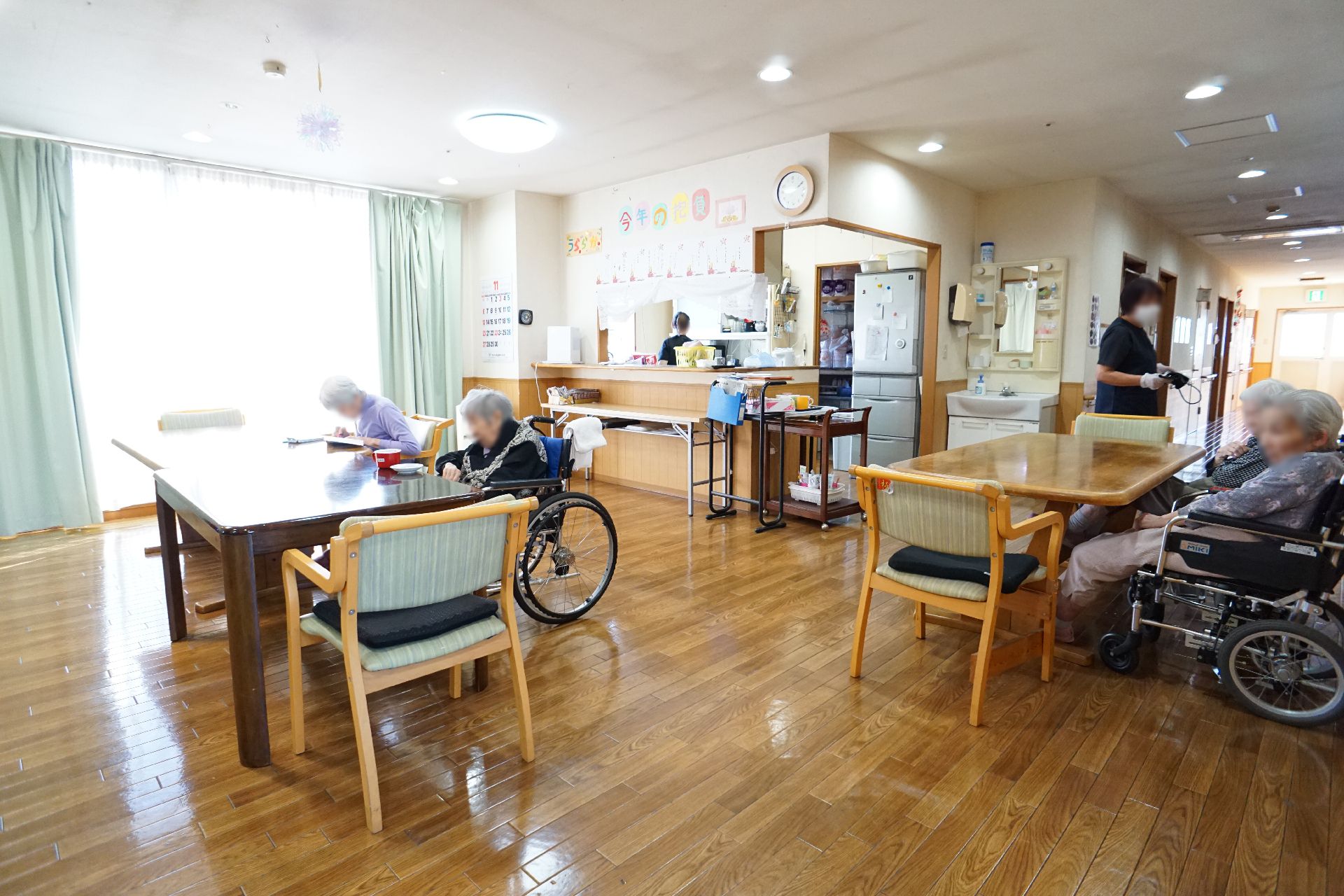 入居者が集まっている共有スペース