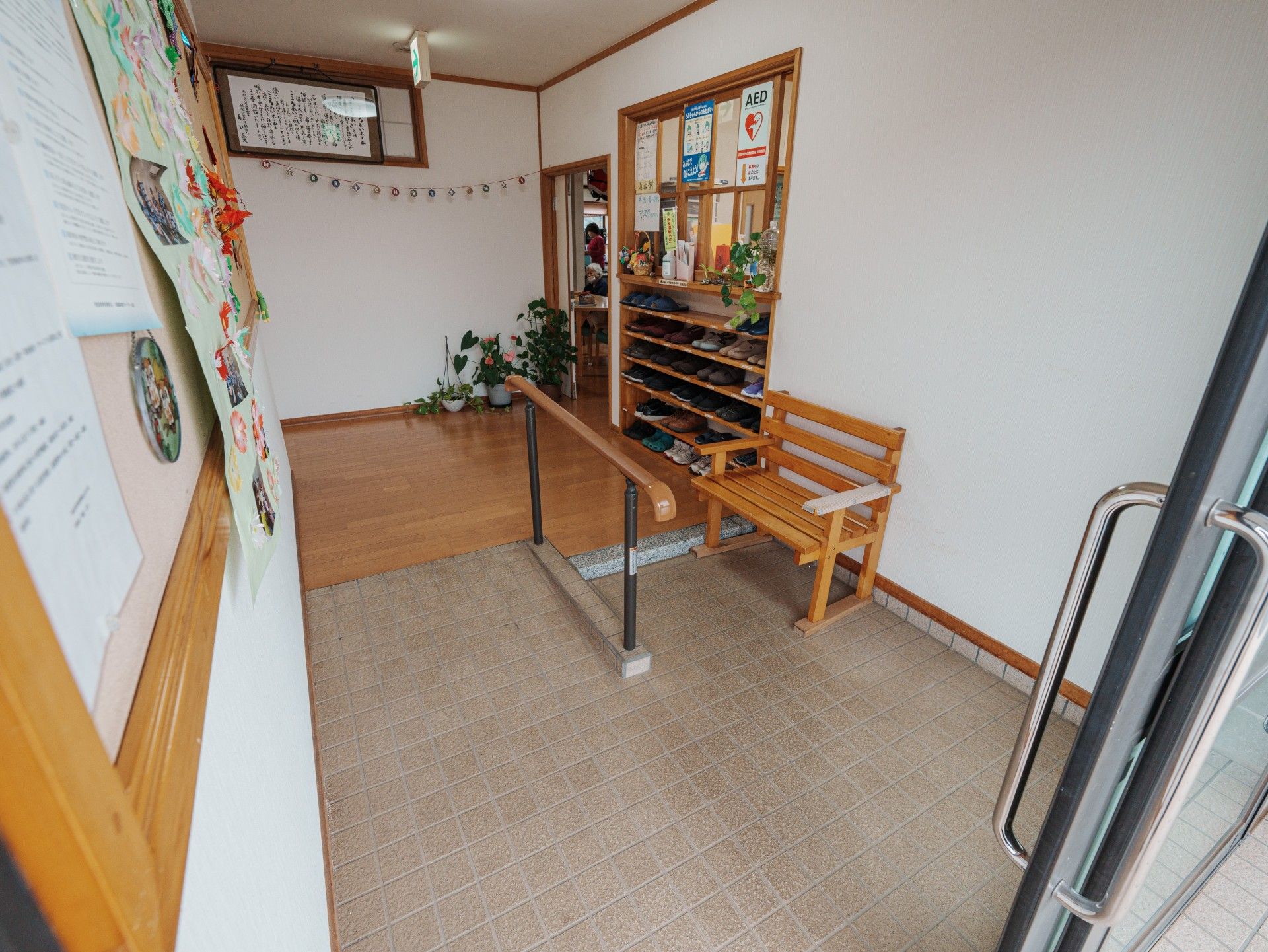 明るいエントランスホール